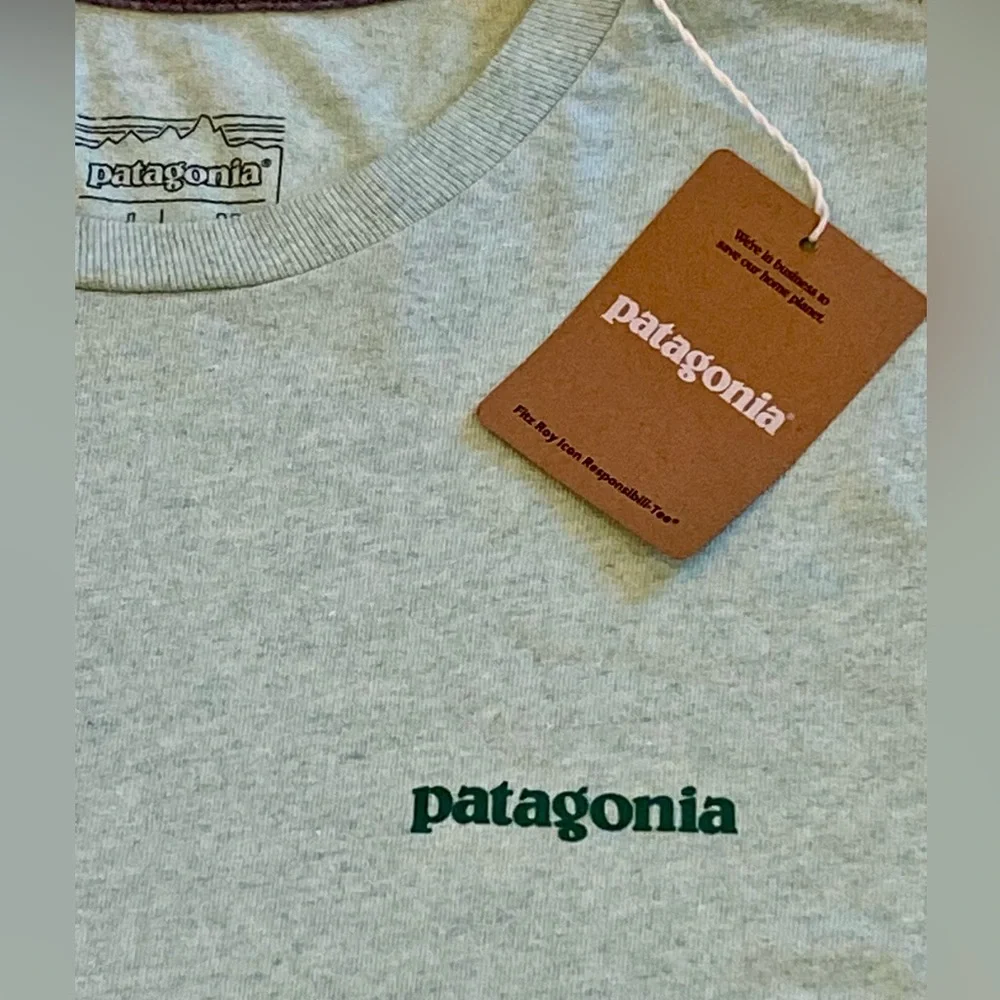 Patagonia Adult Fitz Roy Icon Responsibili-Tee T-Shirt szMedium NWT rinsed green - Picture 4 of 8